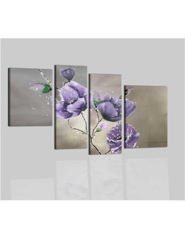 HILDA - Modern painting with purple flowers