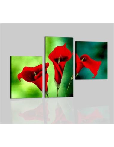 DELISIA - Modern painting green red