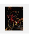 Quadro moderno dipinto a mano - Il ciclista