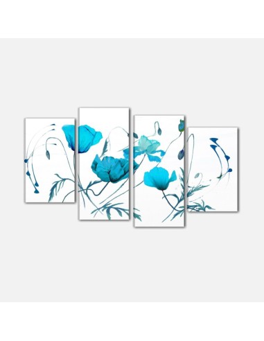 ARABELLA - Quadri moderni con fiori in azzurro