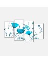ARABELLA - Quadri moderni con fiori in azzurro