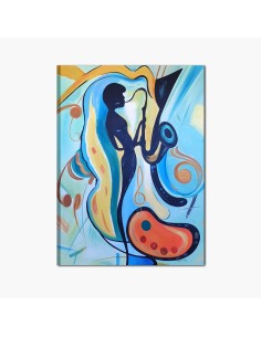 SAX - Modern paintings for music-themed decor