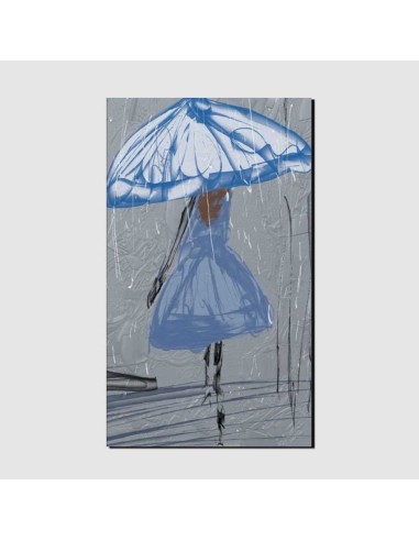 Quadro moderno - Donna sotto la pioggia