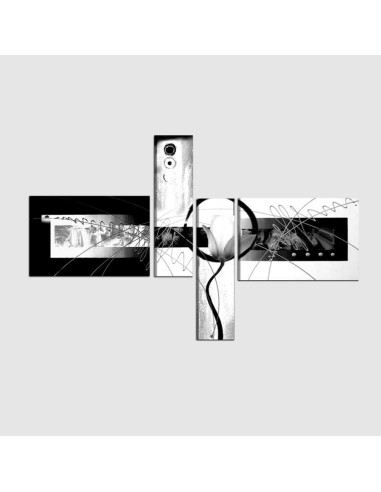 AGAPE - Cuadros modernos abstractos blanco y negro