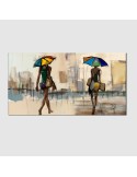 Modern painting - Colored Umbrellas