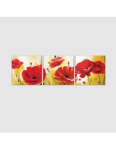 Quadro con fiori - Rosso Papavero