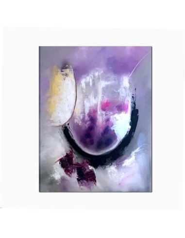 Cuadro abstracto en violeta y fucsia: emoción para tu hogar